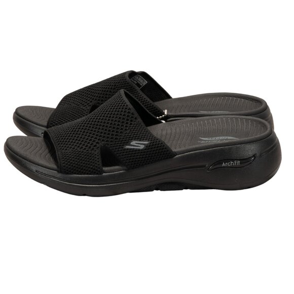 Skechers Women's Go Walk Arch Fit Worthy Sandals Color Black Size 9 M - Picture 7 of 12